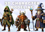 do 3d character modeling low poly or stylized for game asset animation